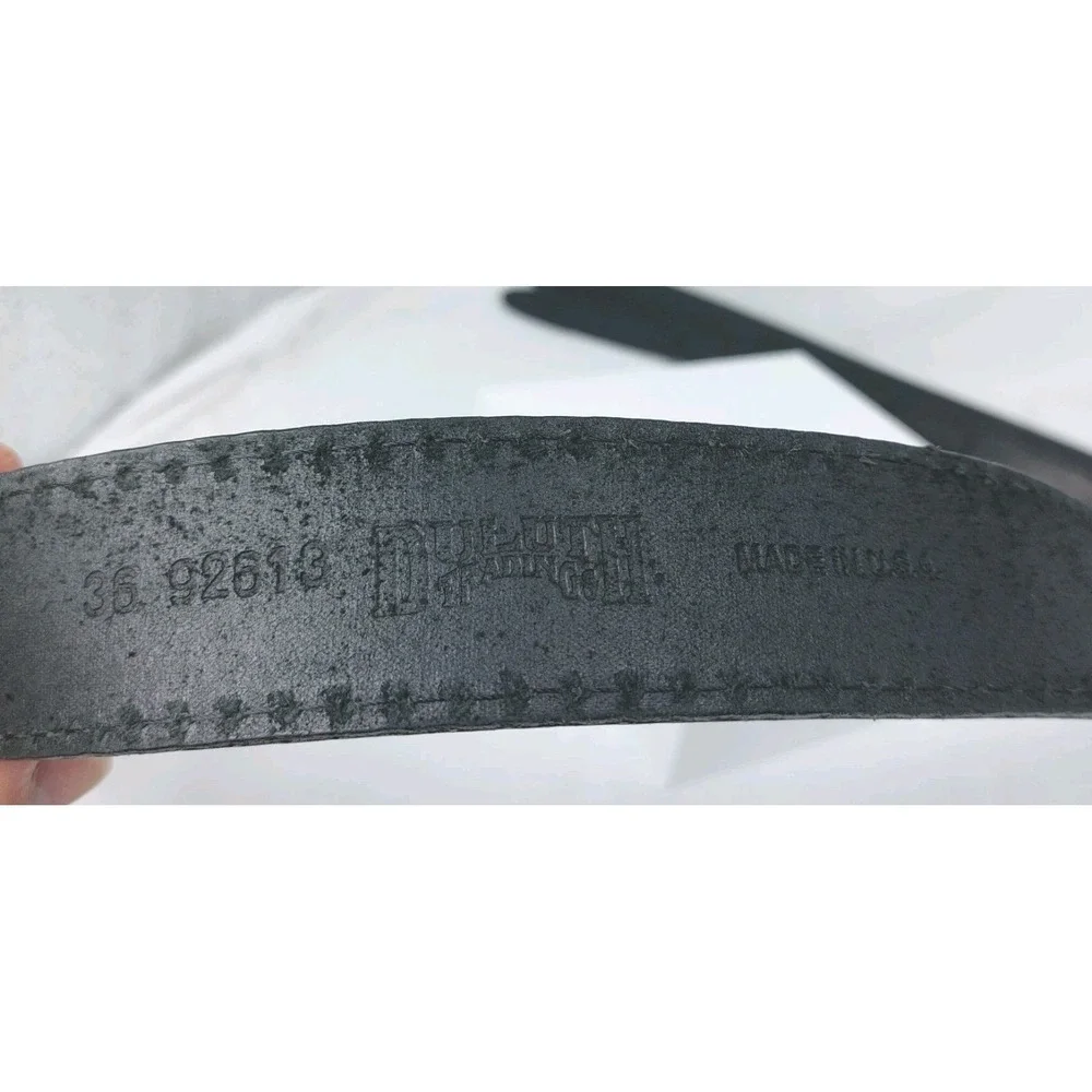Duluth Trading BlackLeather Ranger BeltSz 36x1.5 WorkCowboy Rodeo Western USA